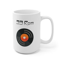 Load image into Gallery viewer, White Ceramic Mug - 33 Rpm - Orange Black Record