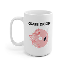 Load image into Gallery viewer, White Ceramic Mug - Crate Digger - Neon Bouncing Record